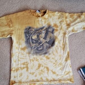 Yellow Tie-Dye Dragon T-Shirt